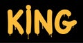 Tag inscription King Graffiti lettering Royalty Free Stock Photo